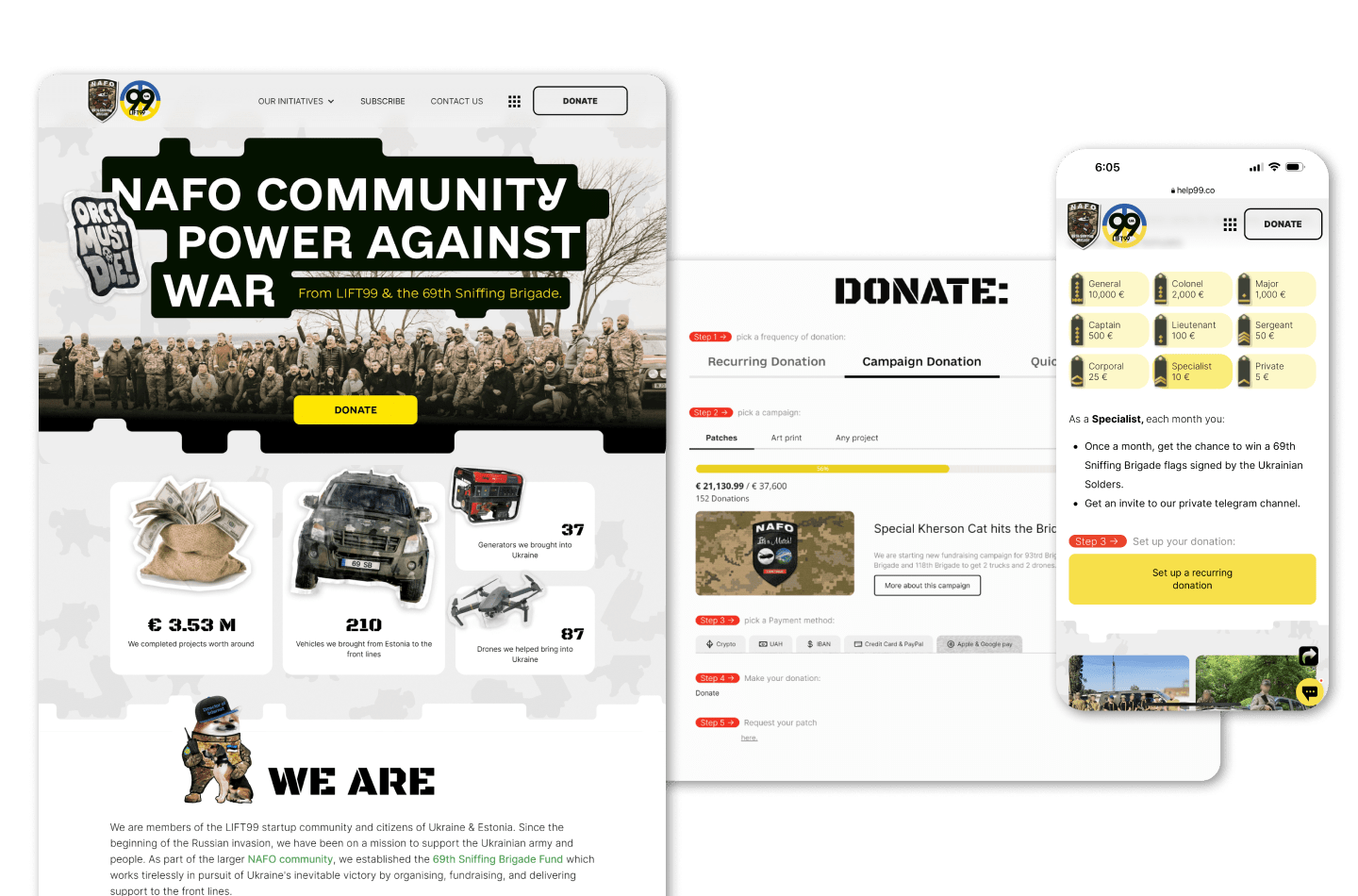 web design project for a non-profit organisation