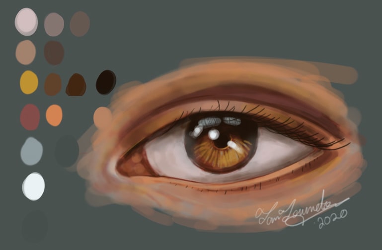 digital painting of an eye