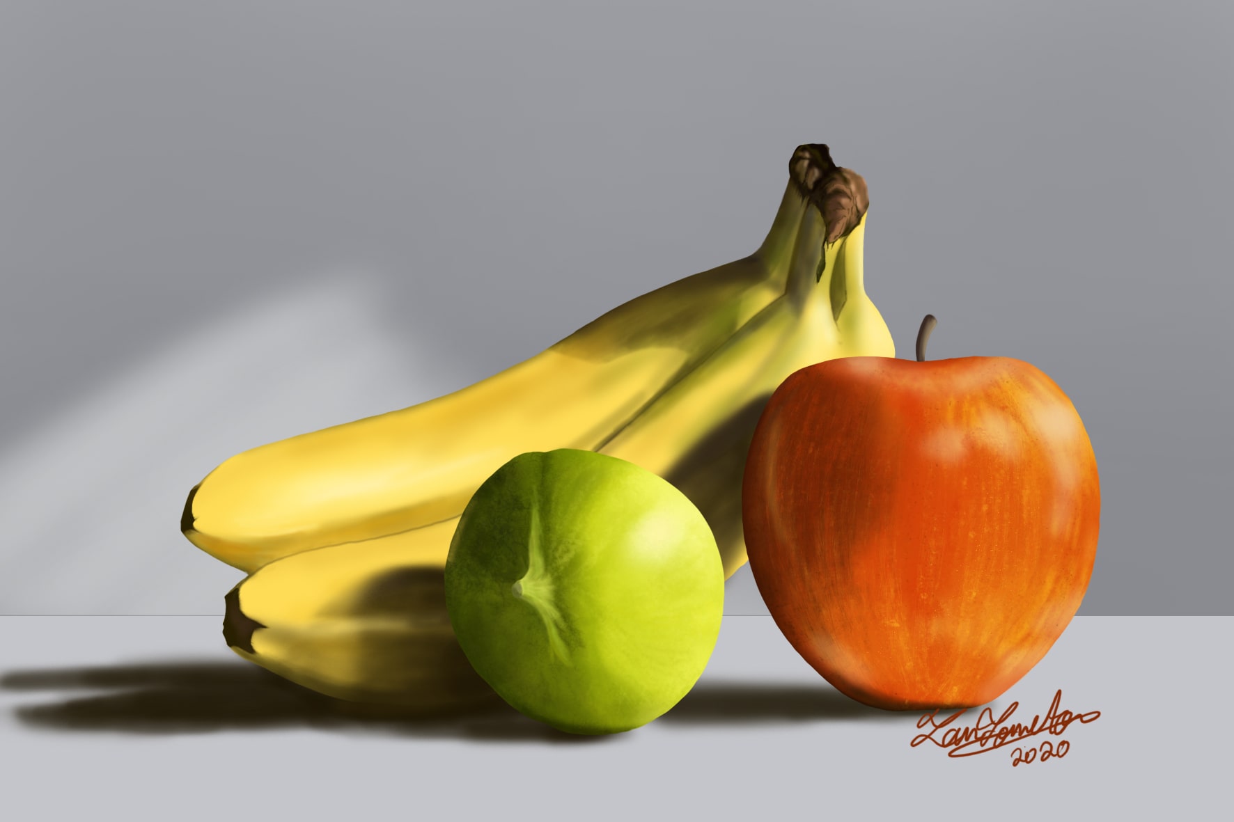 digital painting of fruits