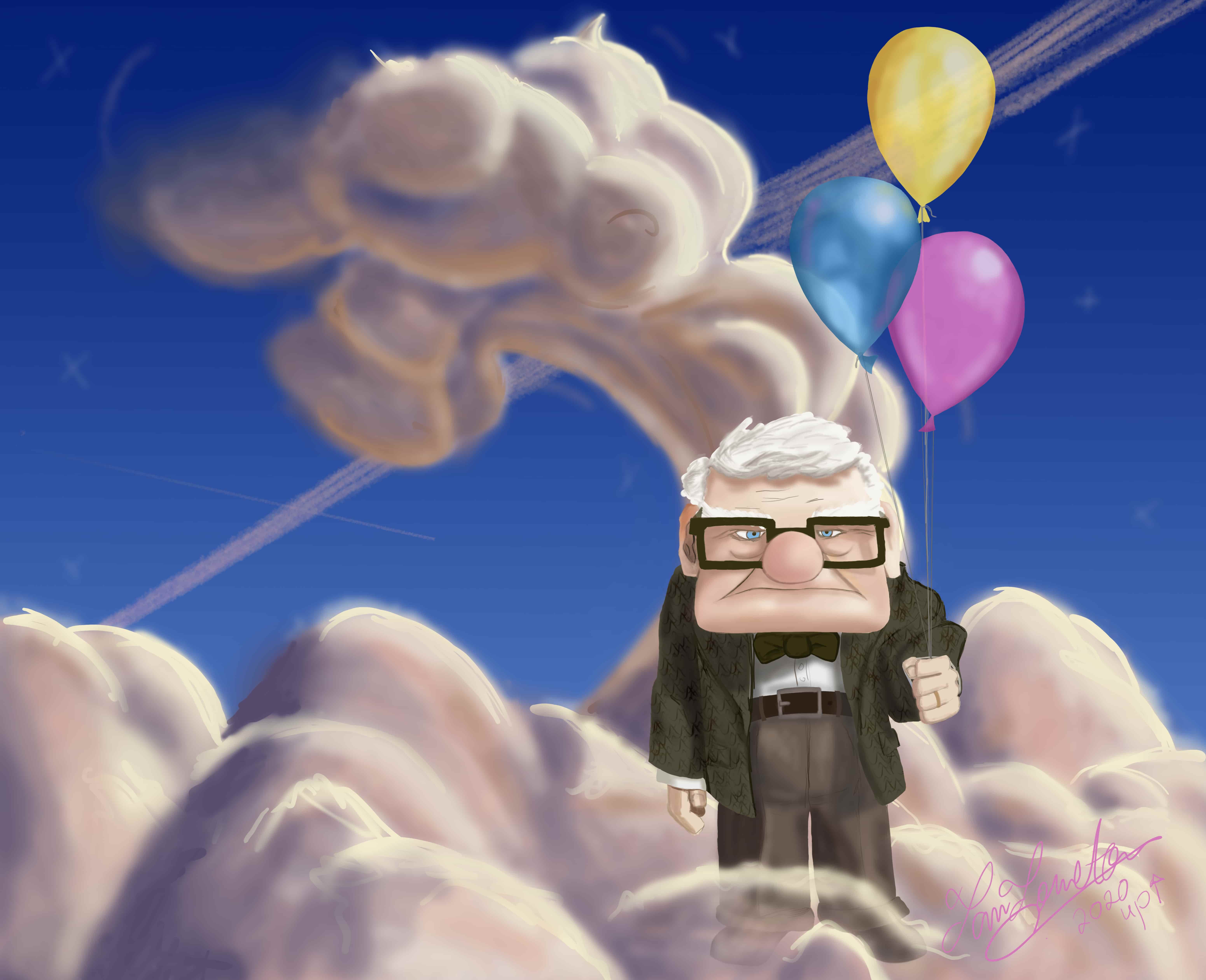 digital painting of up